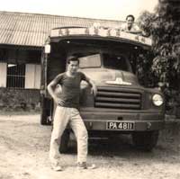Old pictures of lorry and workers